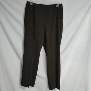 TAN JAY | size 12 | Brown Dress Pants - Slacks - Trousers | Zip Up Front Pockets